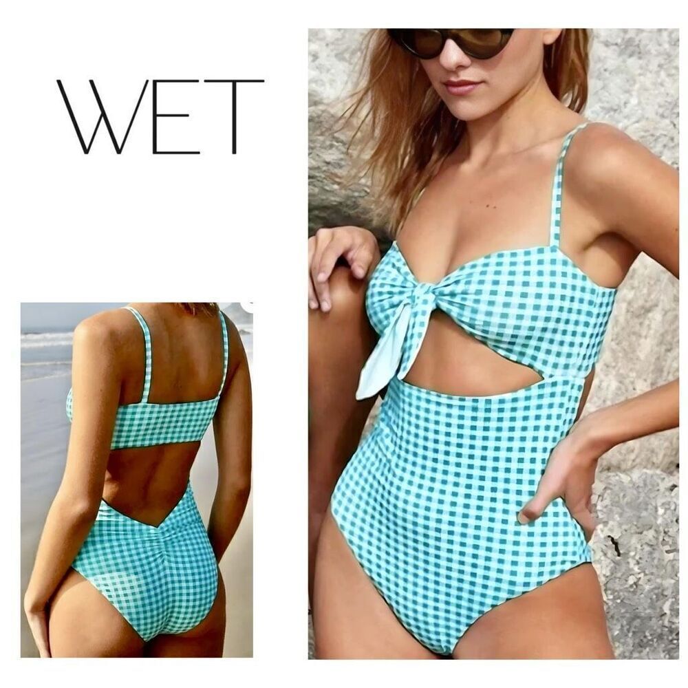 New. WET brand gingham swimsuit. Large. Retails $168